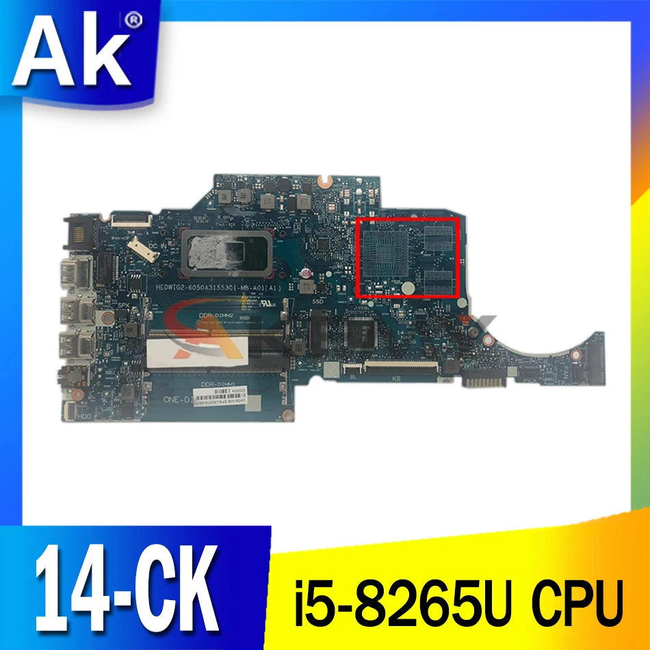 

Материнская плата Akemy для ноутбука Hp 14-CK 14-CF 240 G7, 6050A3155301-MB, материнская плата с фрезами 100%, протестирована, быстрая доставка
