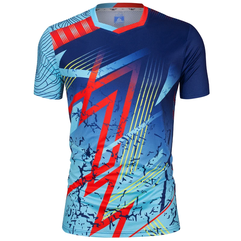 Badminton Shirt Men Running Gym 3D Print Short Sleeve Team Game Custom Quick Dry Tennis Tee Sports Golf  PingPong Shirts