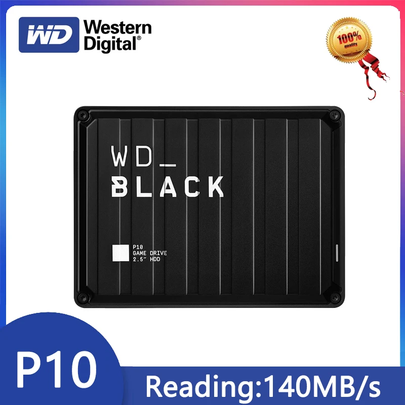 Western Digital WD Black 2TB 4TB 5TB P10 Game Drive Compatible With PS4, Xbox One, PC, Mac Black 2.5