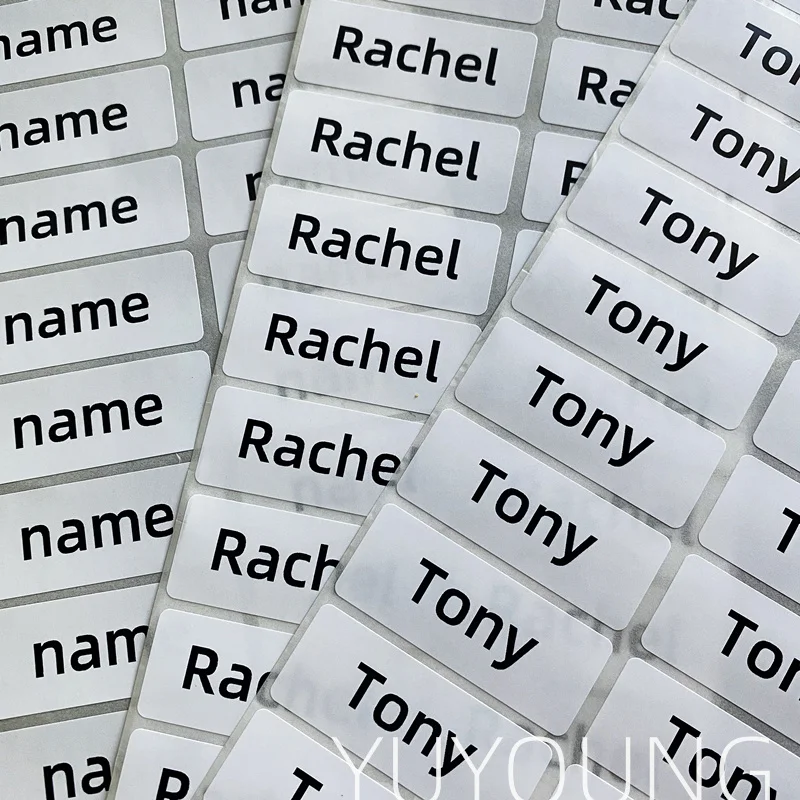 100 шт. водонепроницаемые белые Стикеры для логотипа/ребенка/магазина/офиса |