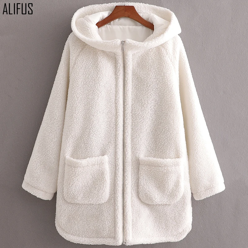

2020 new winter clothes European and American style casual simple mid-length coat loose and thin coat women