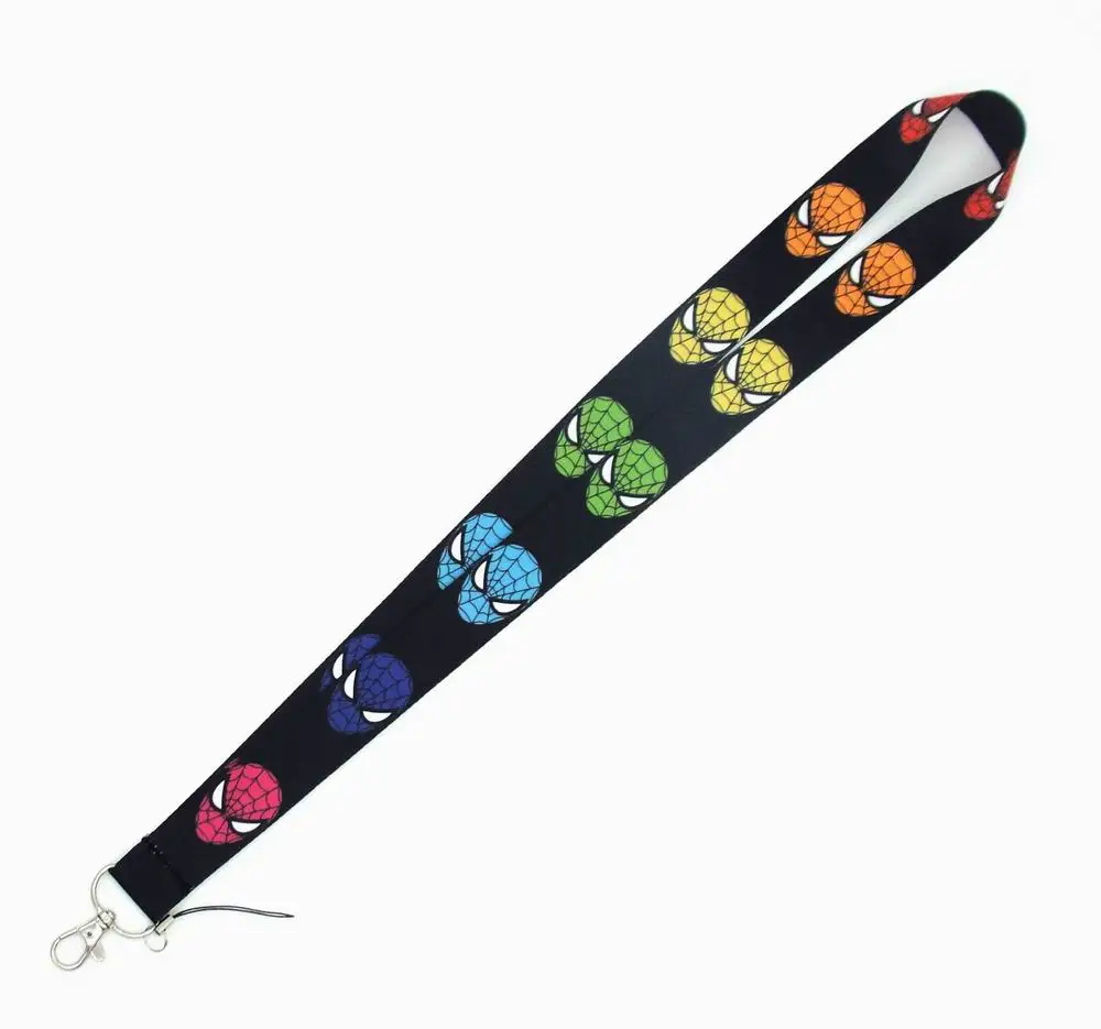 Бесплатная доставка 200/лот Спайдермен телефон ремешок КЛЮЧИ ID шейный ремень