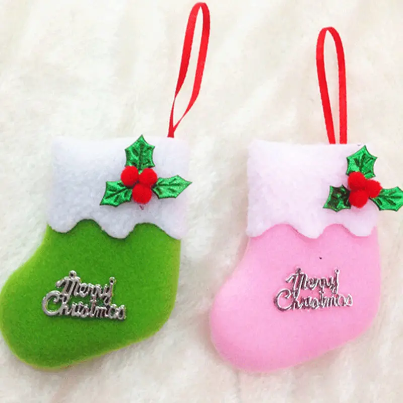 

Merry Christams Stockings New Year Candy Bag Stocking Hanging Christmas Tree Decoration Christmas Ornament 8*8cm