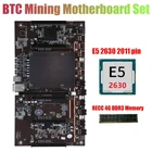 Материнская плата X79 H61 BTC для майнинга LGA 2011 DDR3 с поддержкой 3060 3070 3080, графическая карта с процессором E5 2630 + RECC 4G DDR3 RAM