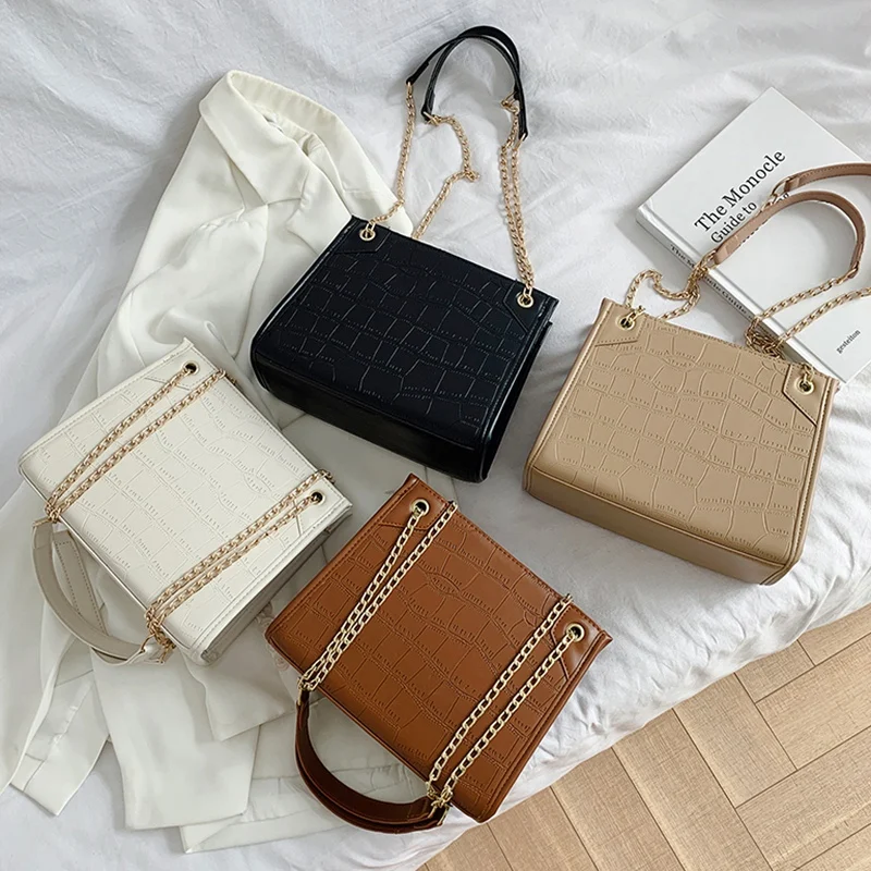 Женская сумка в стиле ретро с крокодиловым узором модная роскошная через плечо