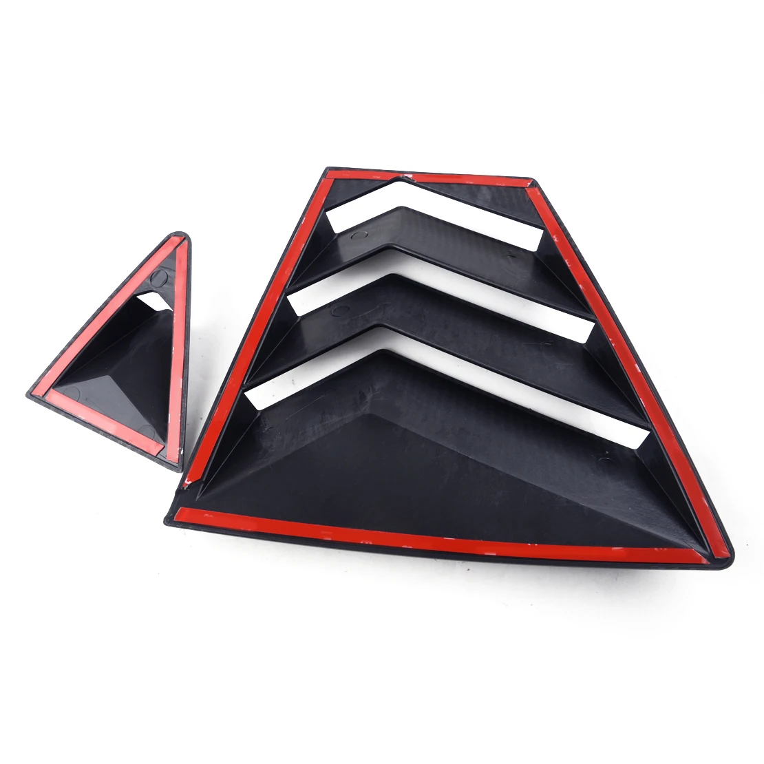 

DWCX 4Pcs Carbon Fiber Black Style ABS Car Rear Triangular Blinds Panel Cover Trim Mouldings Fit for Toyota Corolla