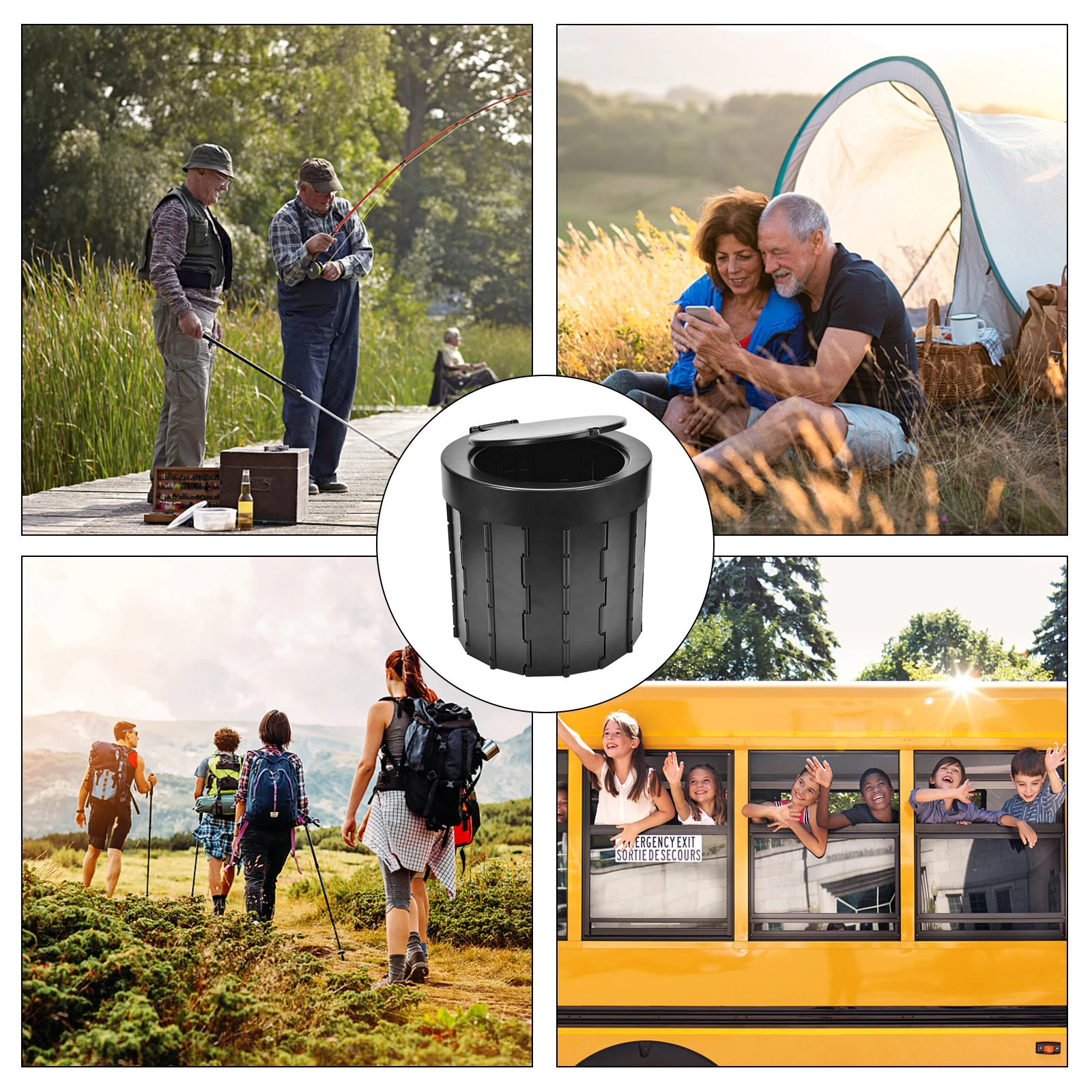 

AiQueen Portable Potty, Portable Folding Camping Toilet, Adult Travel Portable T