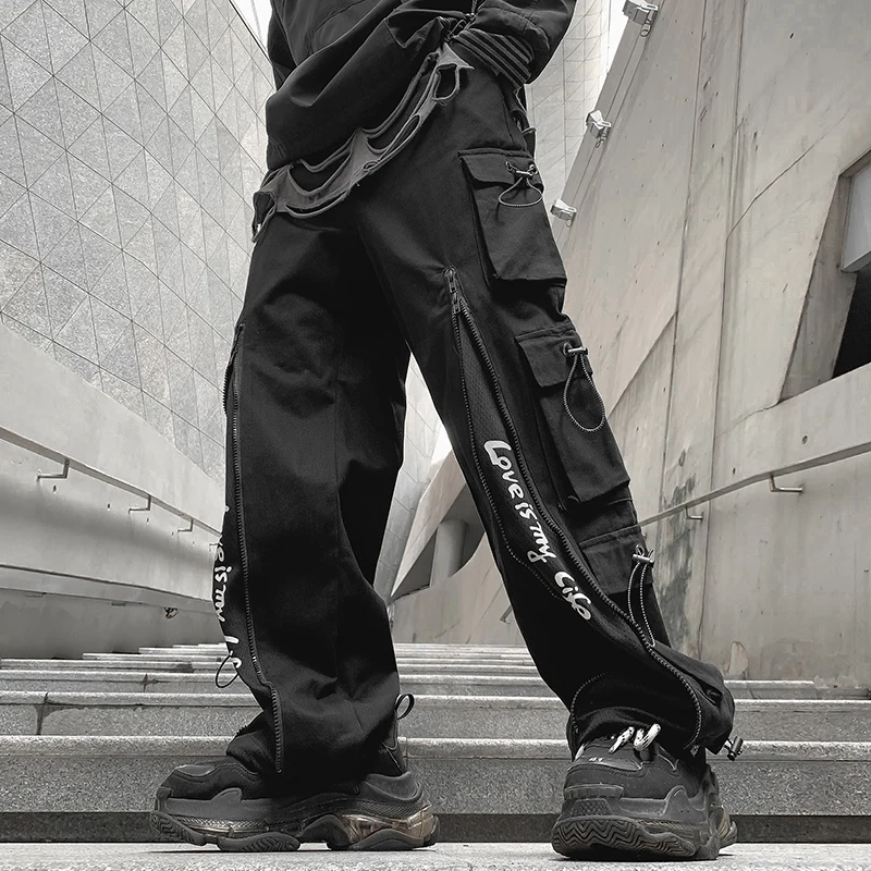 

Multi Pockets Cargo Harem Jogger Pants Men Hip Hop Fashion Casual Track Trousers Cotton Streetwear Harajuku Male Sweatpants