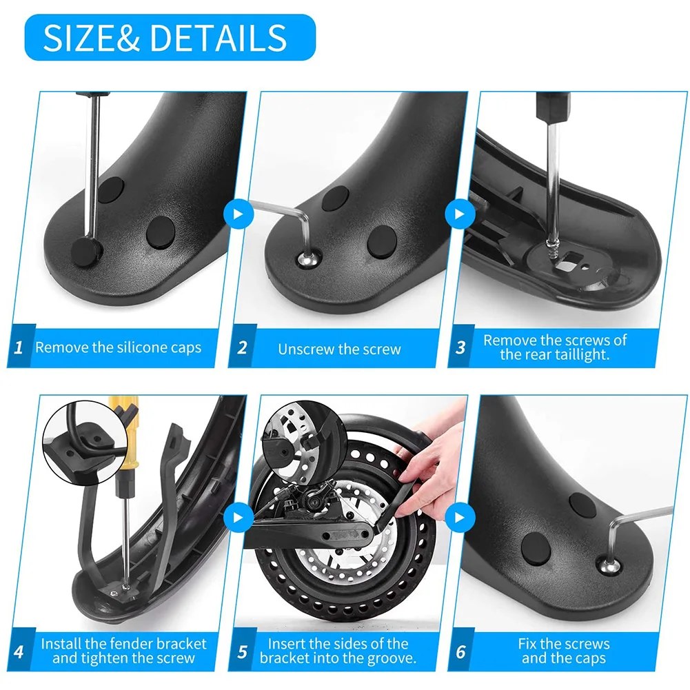 

for Xiaomi Scooter Rear Mudguard Bracket Electric Scooter Mud Fender Guard Skateboard Fenders for Xiaomi M365 Pro Accessories