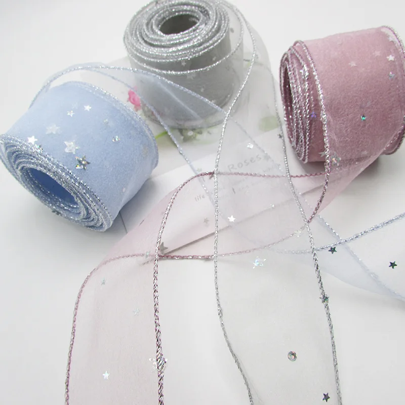 

Нить с блестками в виде маленькой звезды, 20 метров