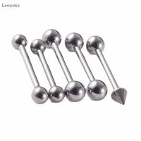 leosoxs 4pcs hot new product round bead threaded straight rod multifunctional tongue ring breast ring piercing jewelry
