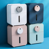 new creative toilet paper holder bathroom wall mounted waterproof multi function toilet holder free punching wc accessories
