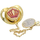 Соски соска для младенца для новорожденных держатель для пуСоска для младенцев Корона Соска-пустышка с зажимами Bling BPA бесплатно силиконовая Роскошная соска для младенцев Бесплатная доставка Роскошные соски-пустышки