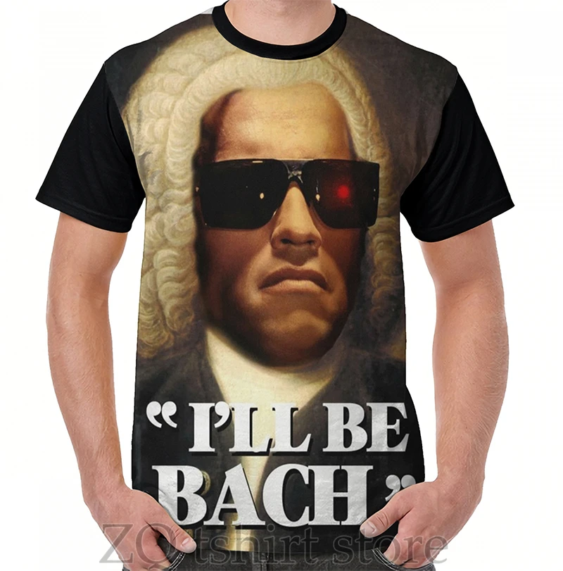Футболка с рисунком ILL BE BACH мужская женская футболка мужские футболки забавным