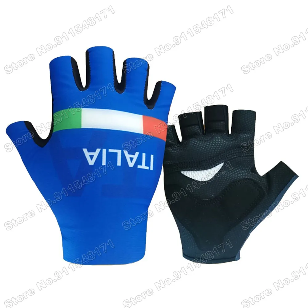 

2021 Cycling Gloves ITLIA Team Men Summer Bicycle Gel Half Finger Gloves One Pair Size M-XL Guante Ciclismo Gant cyclisme