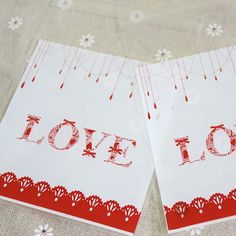 100 шт Подарочная сумка Love You вечерние сумки упаковка сувениры Упаковка конфеты
