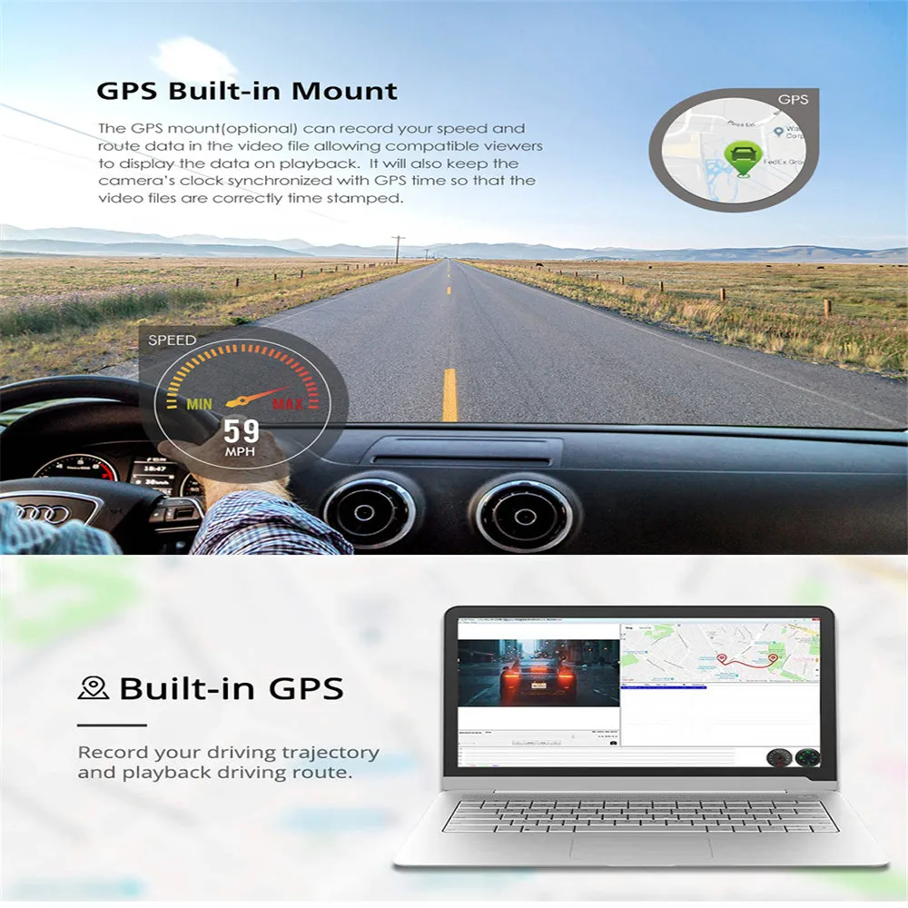 

4K 3840*2160P Dash Cam Video Register Hisilicon3559 Car DVRGPS Wifi Camera Sony IMX415 Sensor Magnetic Bracket Driving Recorder