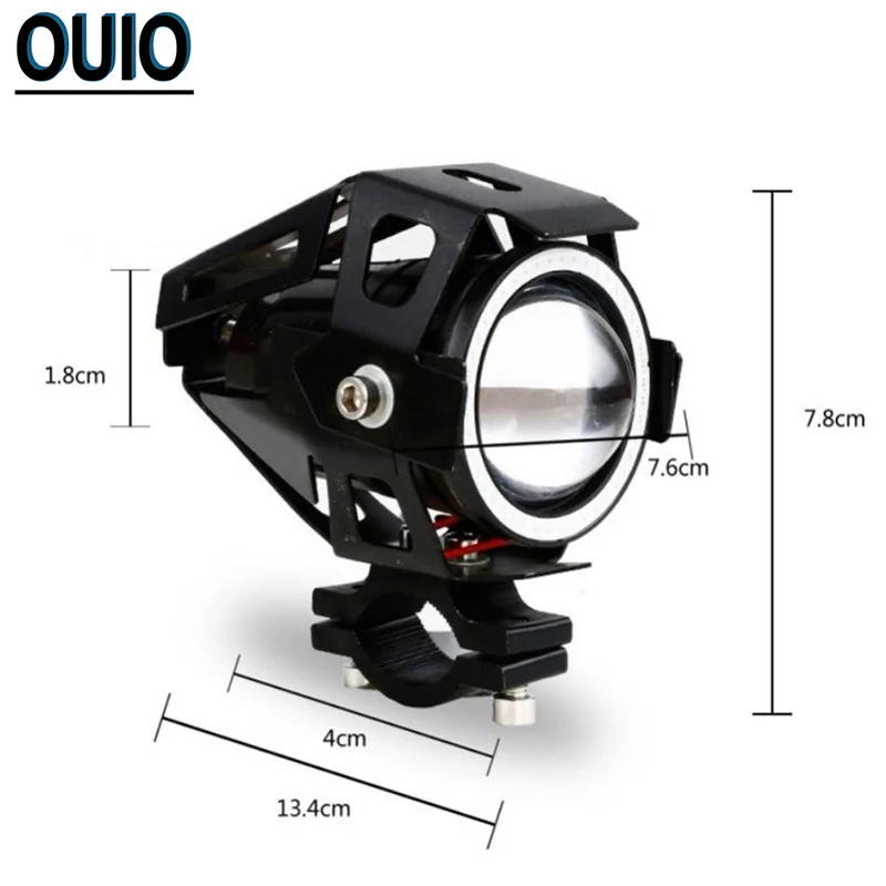 Черный серебристый цвет корпуса мотоцикла головной светильник U7 светодиодный