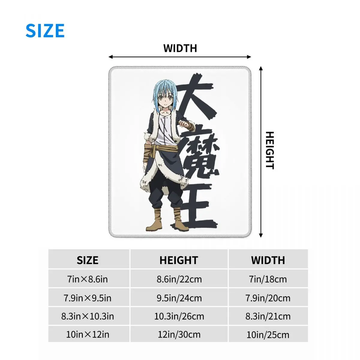 

Rimuru Tempest Mouse Pad Got Reincarnated As a Slime Tensura Slime Isekai Lockedge Mat Pads Rubber PC Table Decoration Cover