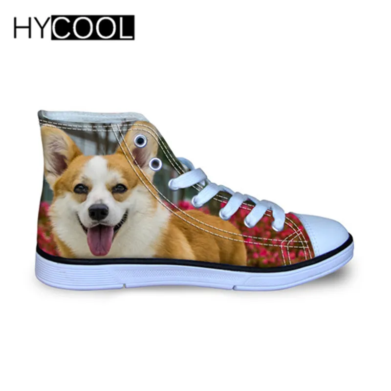 HYCOOL года; спортивная прогулочная обувь для девочек; вельш корги пемброк; Новинка; кроссовки с 3D принтом для маленьких детей; Осенняя Уличная обувь для мальчиков - Цвет: W2850AT