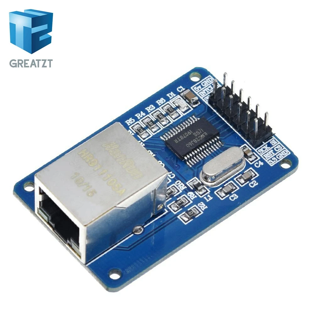 GREATZT ENC28J60/ENC28J60(мини версия) LAN Ethernet сетевой модуль 25 МГц кристалл AVR 51 LPC STM32 3,3 В