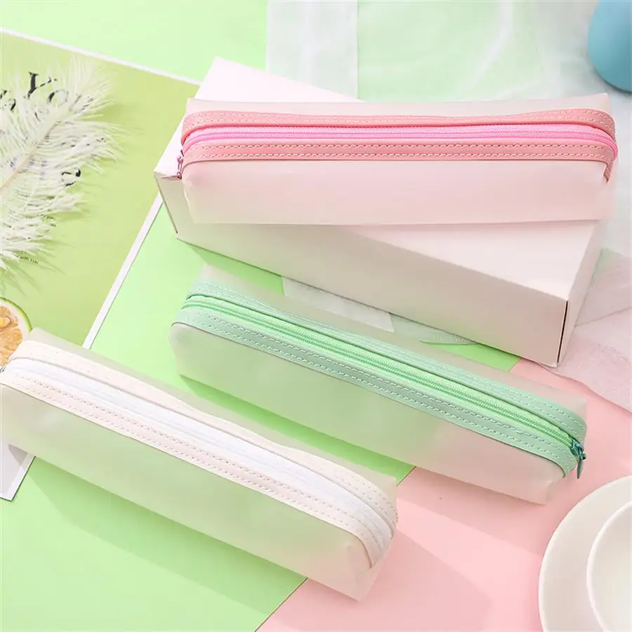 Свежий твердый полупрозрачные студенческий пенал объемный коробка сумка для