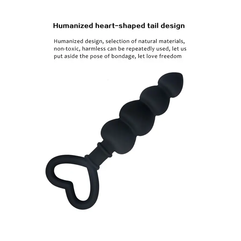 Анальная пробка в форме сердца силиконовый мяч эластичный массажер простаты