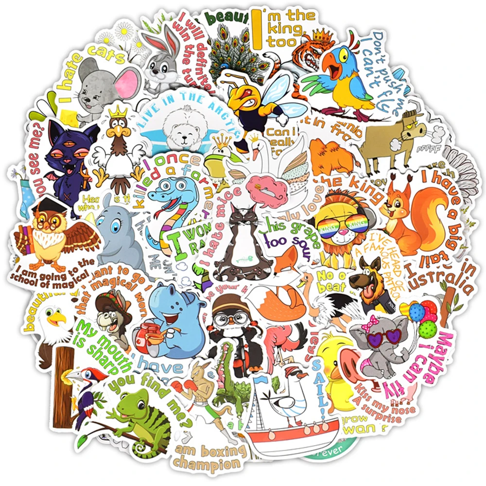 50 шт милые мультяшные животн