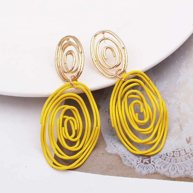 Модные металлические элегантные серьги-кольца для женщин 2020 новые винтажные