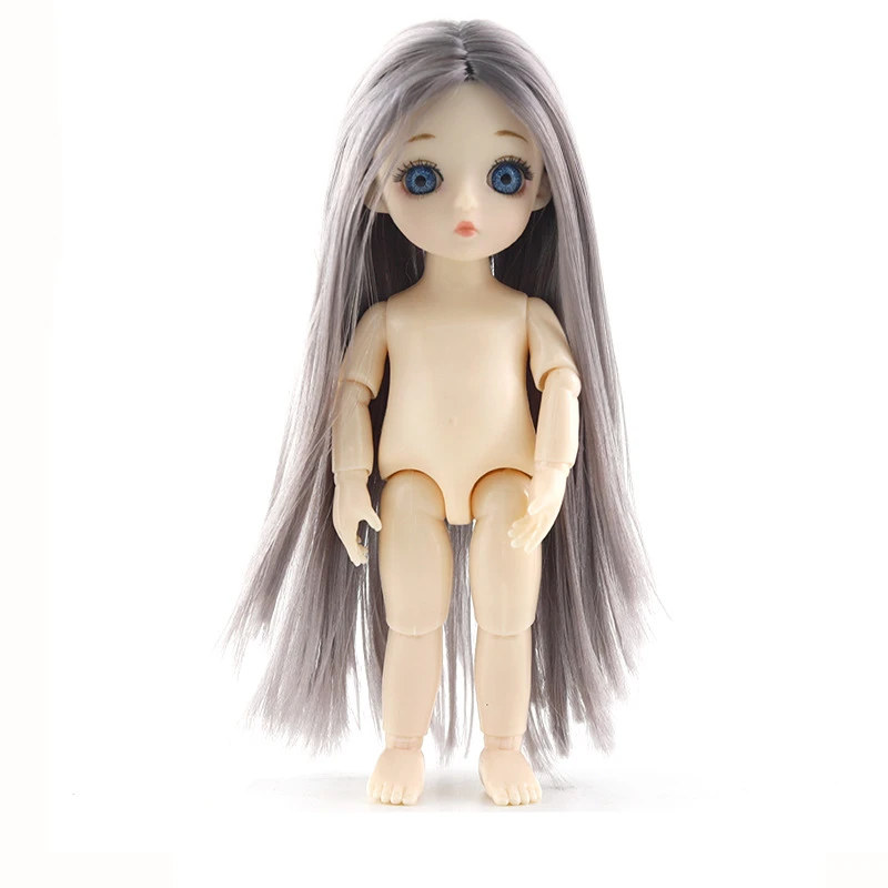 13 BJD SD кукла подвижная соединенная ребенок с 3D глазами кудри прямые волосы Голые