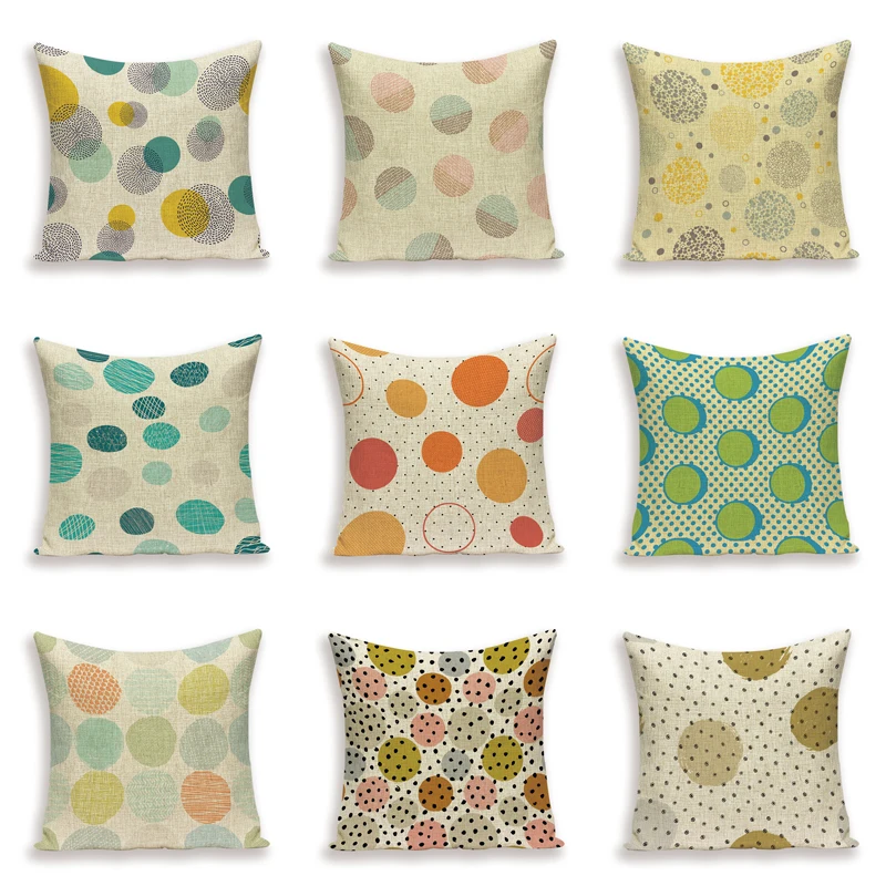 Марокканские геометрические подушки чехол в разноцветный горошек украшение для