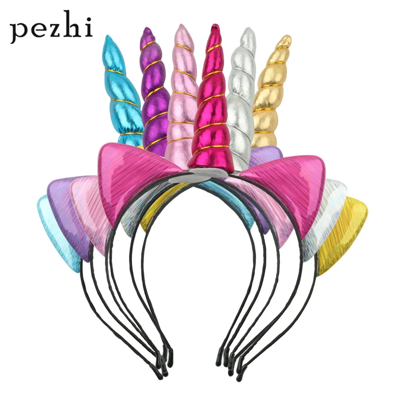 6 шт./компл. Мода Мультфильм Единорог красочный вечерние стильная повязка на