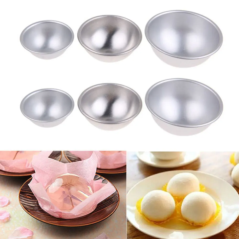 Половина шаровая форма шара торта ремесло шоколад Алюминий Сплава Серебра Формы