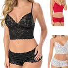 Комплект нижнего белья женский, кружевной, 5 цветов, размер в ассортименте, 2 шткомплект