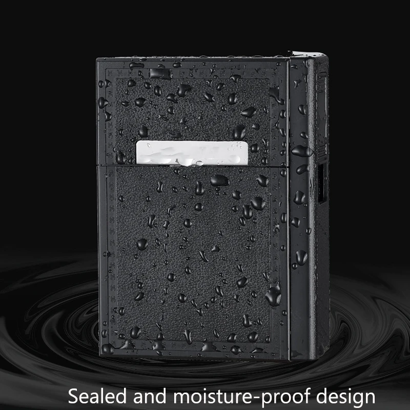 

Cigarette Case With Lighter for 20 Pcs Cigarette Waterproof Cigarette Holder Box Men Gadget Gifts
