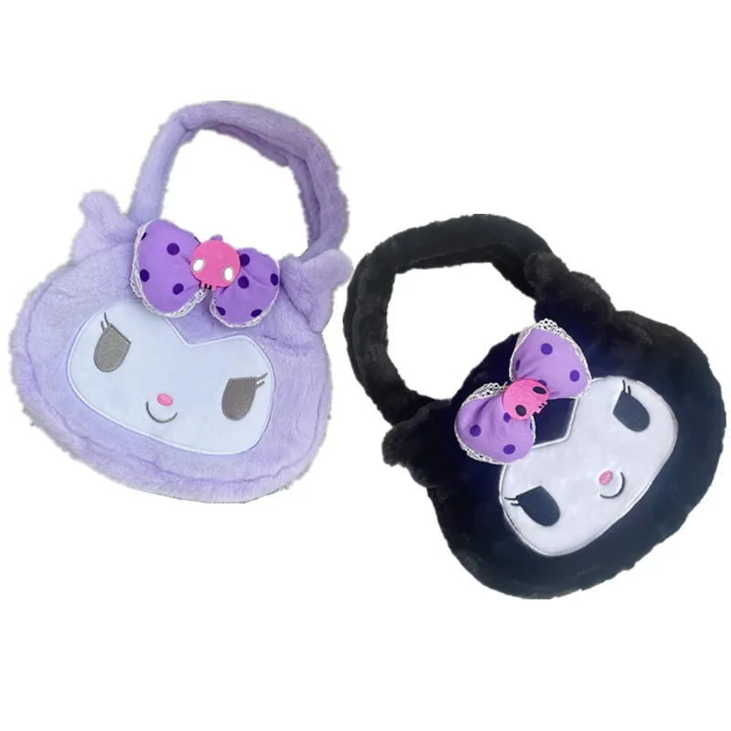 

Мультяшная плюшевая игрушка Kawali Kuromi, Наплечная Сумка, мягкая плюшевая сумка-мессенджер, игрушка, ручная сумка для девочек, подарки