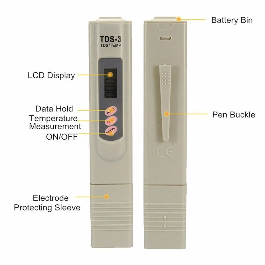 

Portable TDS-3 Digital Meter Lcd Tester Water Quality Tester Purity Pen Stick Portable Tds Pen 1S Fast Detection