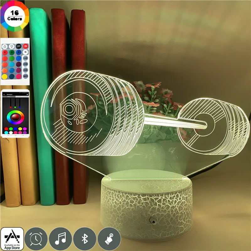 

Настольная лампа 3D, неоновая, акрилосветильник, для бодибилдинга, для бега в тренажерном зале