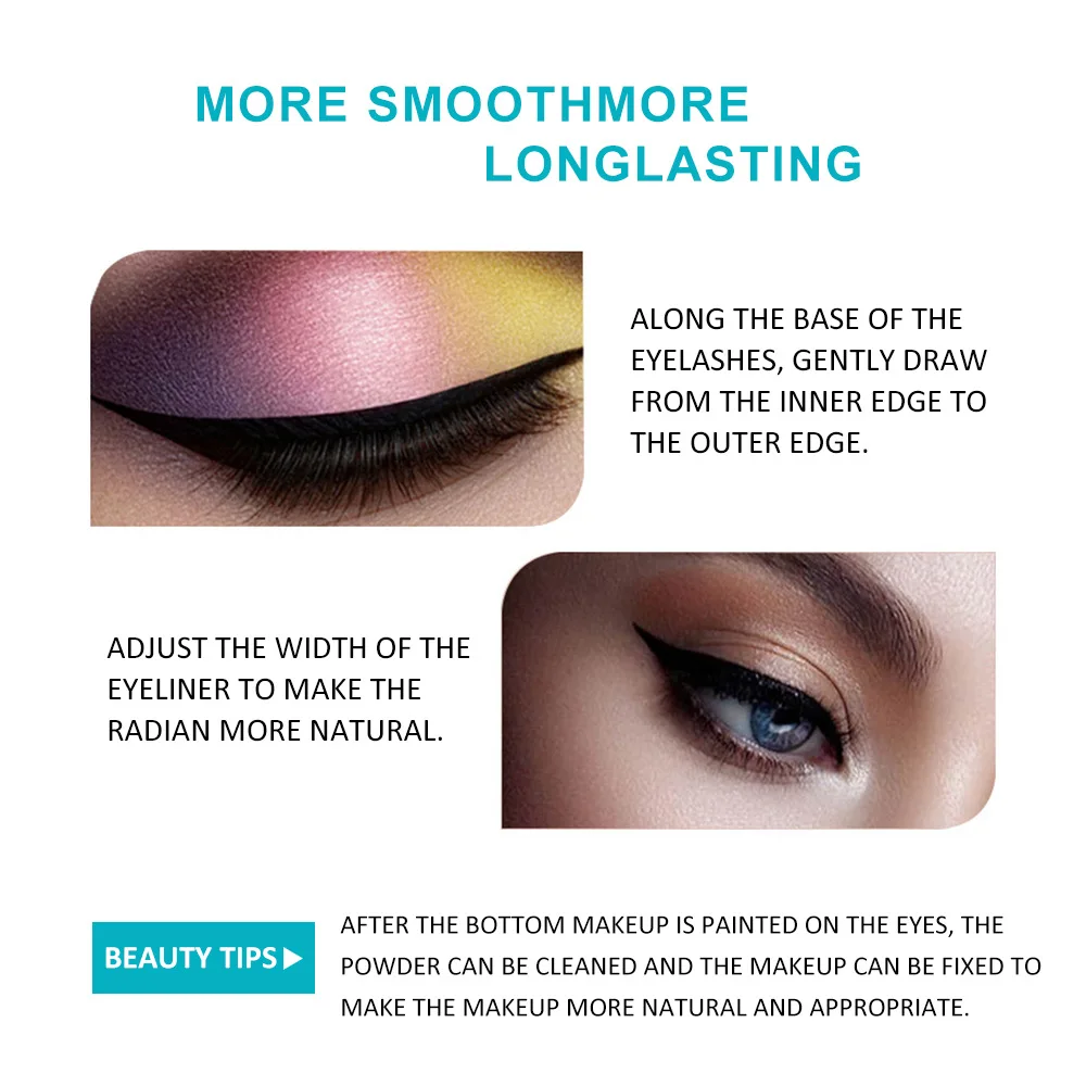 Профессиональная черная водостойкая жидкая подводка для глаз карандаш черных 24H