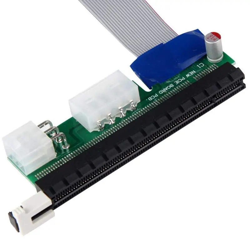 Удлинительный кабель PCI-E Express Riser Card Adapter Flex Ribbon 1X To 16X Power | Компьютеры и офис