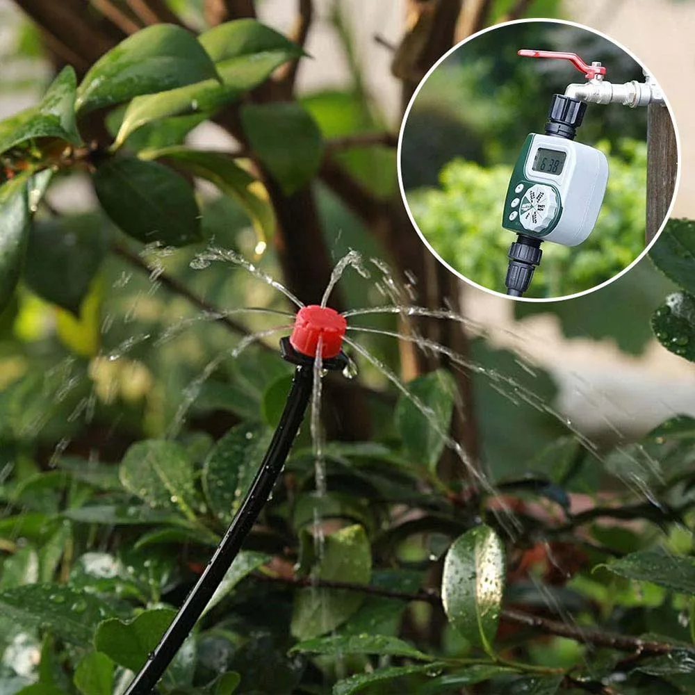 Садовая система капельного орошения сделай сам 25 м автоматический таймер полива