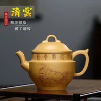 chinese teapot yixing purple clay pot original ore gold fragment mud qingyun teapot kung fu tea set teapot 250ml