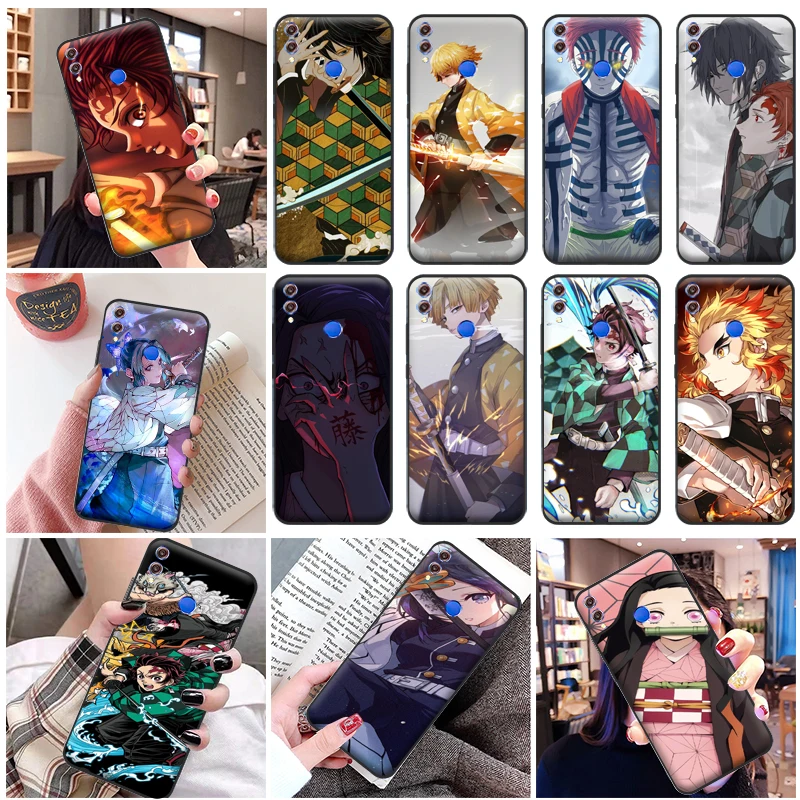 

Demon Slayer Kimetsu No Yaiba Kamado Tanjirou Kamado Nezuko Phone Case For Huawei Honor 8X 8C 7X Carcasa Soft Cover Funda Coque