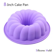 Molde de silicona para Tartas, molde grande antiadherente de silicona de grado alimenticio, redondo para gelatina, pan de fiesta de cumpleaños