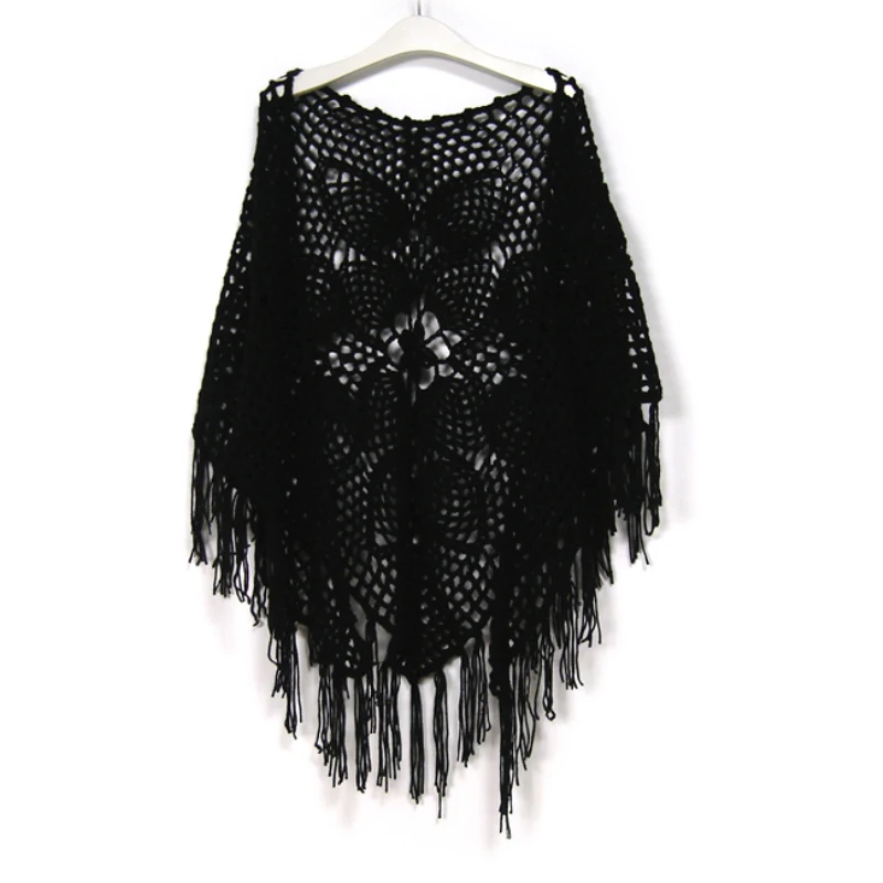 Новинка женский модный вязаный крючком винтажный элегантный шарф ручной работы