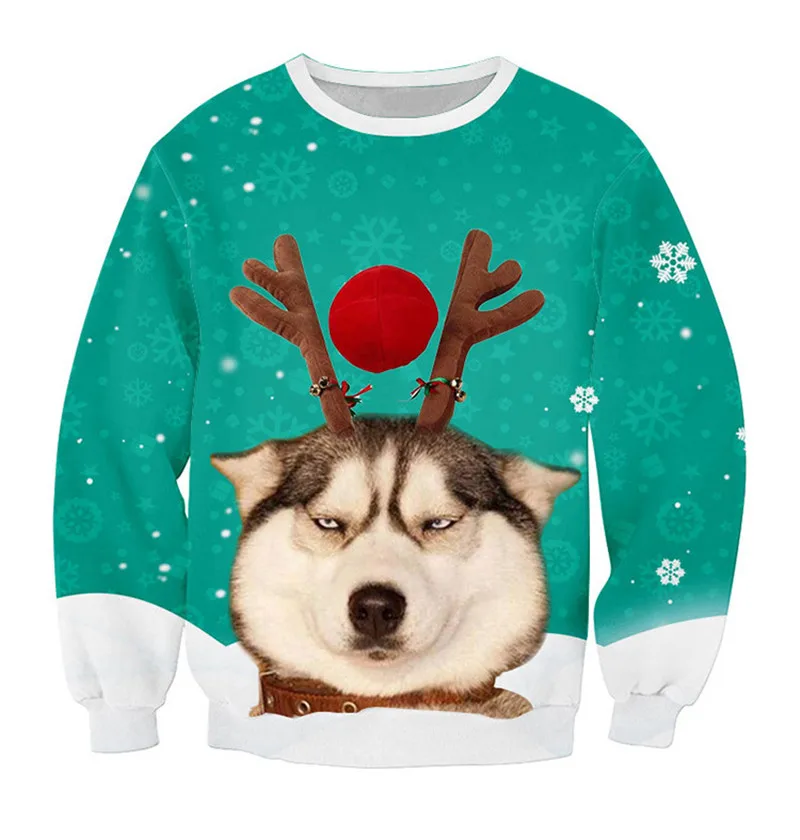 GK110 3D Novelty Ugly Christmas Sweater Holiday Party Men Women Autumn Winter Hoodie Sweatshirt Pullover Sweaters Jumpers Tops - Цвет: GK110