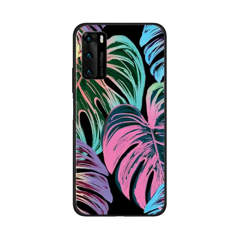 

Flowers Tropical Plants Phone Case for huawei p40 p30 p20 pro mate 10 20 30 40 pro lite p smart y7 2019 plus cases cover