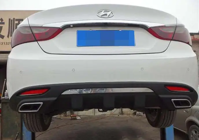 Защита заднего бампера для Hyundai Sonata защита от диффузора 2011-2014 комплект корпуса