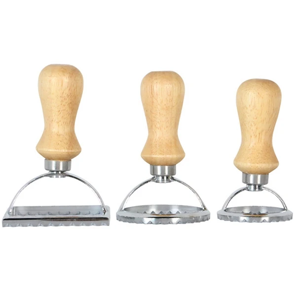 Quality Ravioli Maker Cutter Stamp Set Leading Dough and Press Stamps with Wooden Handle-For Pasta Dumplings | Дом и сад