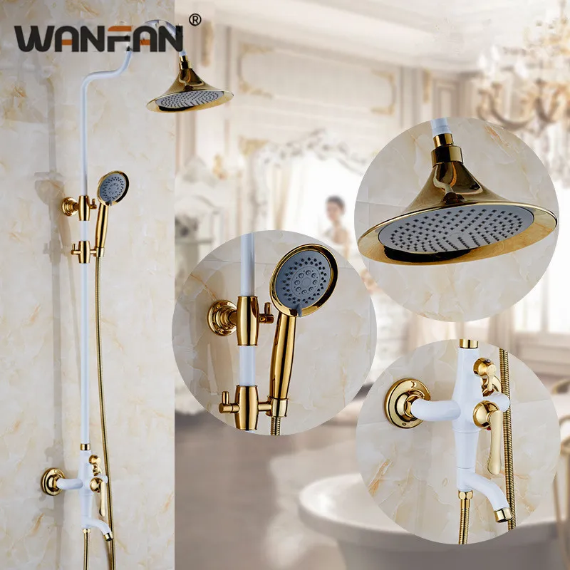 Наборы смесителей для душа настенные ванной комнаты дождевой верх спрей ручные